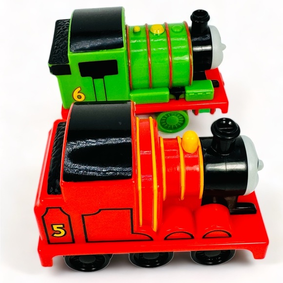 Thomas And Friends Percy And James Pull-Back & Go Trains 2009 Mattel - Picture 4 of 8